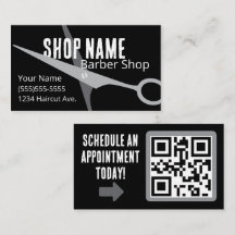 Masculine Black and Grey Barber Shop