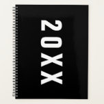 Masculine Black Monochrome Minimalist  Planner<br><div class="desc">A simple black design with white thick typography. A minimalist planner with a masculine edge. Customise the text and make it your own.</div>