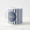 Masculine Blue Striped Personalised Monogrammed