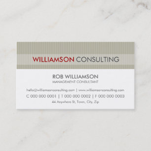 MASCULINE BUSINESS CARD :: minimal pinstripe 16