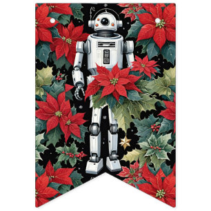 Masculine Christmas Robots Dinosaurs Skulls Bunting