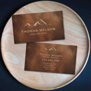 Masculine Construction Handyman Carpenter Tools Business Card