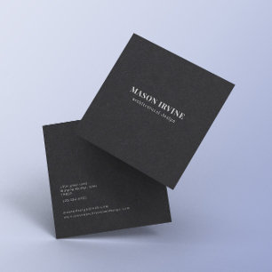 Masculine Elegance Black And White Business Card