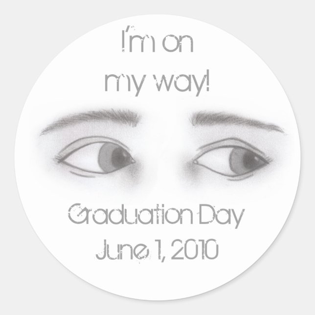 Masculine Eyes Classic Round Sticker (Front)