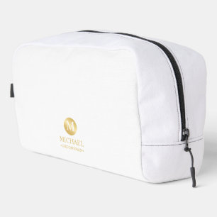 Masculine Gold Personalised Groomsmen Dopp Kit