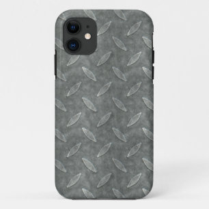 Masculine Manly Grungy Metal Diamond Plated Art iPhone 11 Case