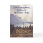 Masculine Mountain Lake Personalised Sympathy