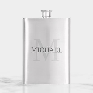 Masculine Personalised Monogram and Name Hip Flask