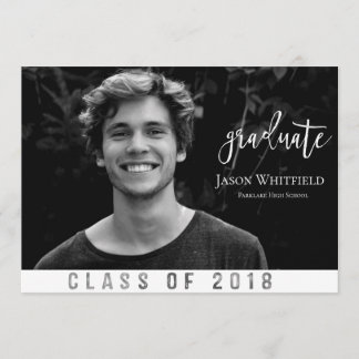Masculine Photo Graduation Announcement
