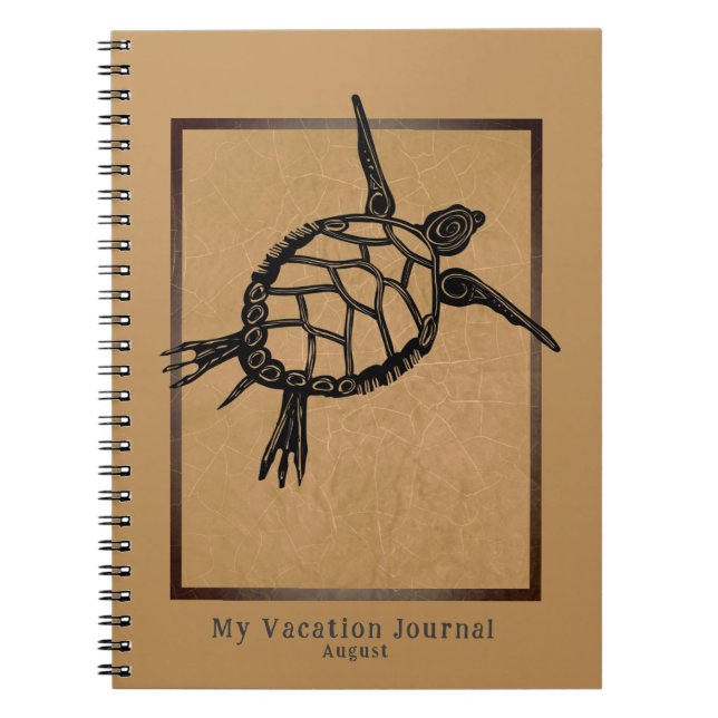 Masculine Sea Turtle Vacation Journal (Front)