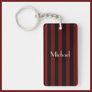 Masculine Striped Key Ring