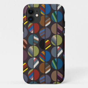 Masculine Striped Oval Halves  Case-Mate iPhone Case