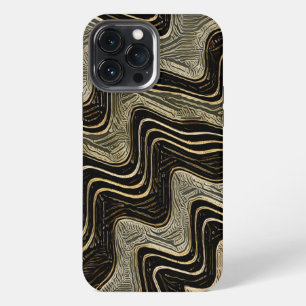 Masculine Waves Abstract Modern Cool Guy Fun iPhone 13 Pro Max Case