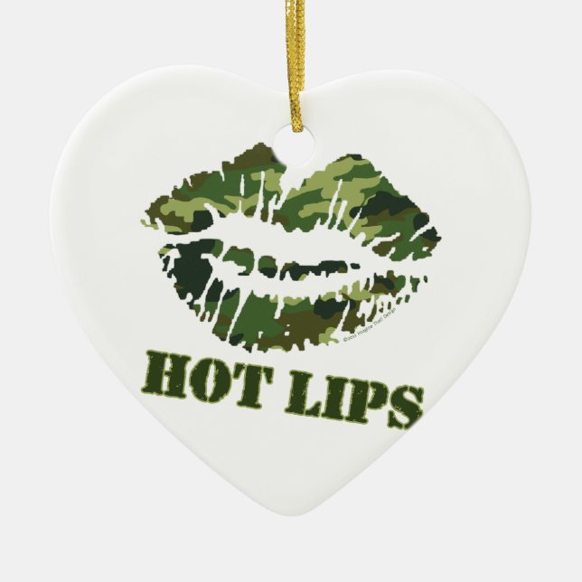 MASH Hot Lips Ceramic Tree Decoration (Front)