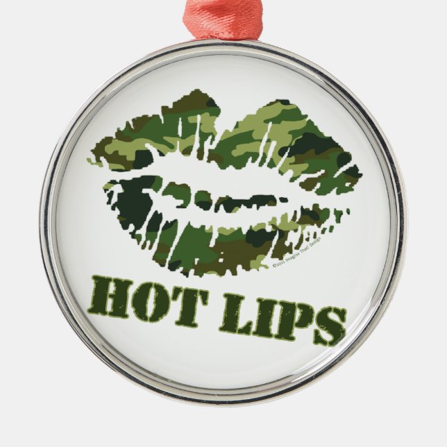 MASH Hot Lips Metal Tree Decoration (Front)