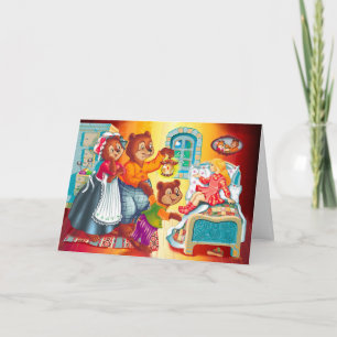 Masha and 3 bears card