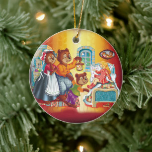 Masha and 3 bears ceramic tree decoration