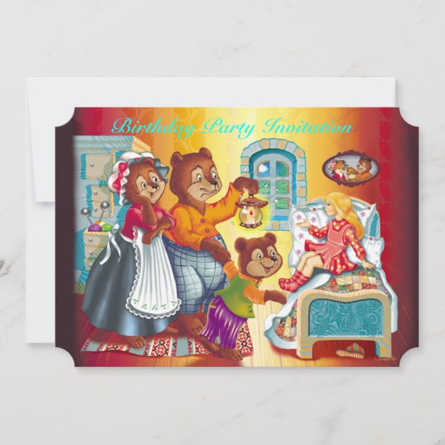 Masha and 3 bears invitation (Front)