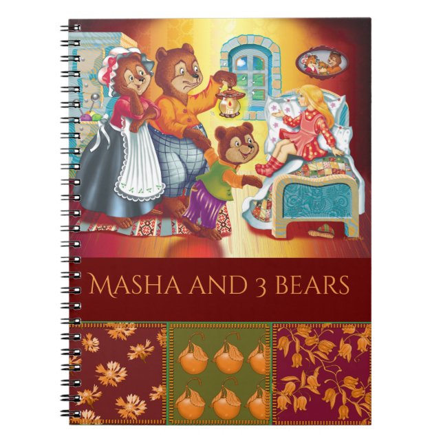 Masha and 3 bears spiral notebook (Front)