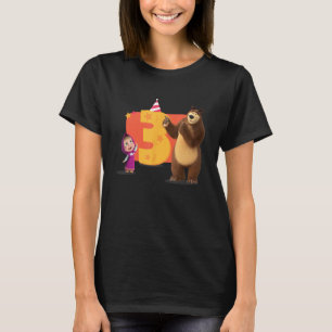 Masha and the Bear 3rd Birthday T-Shirt