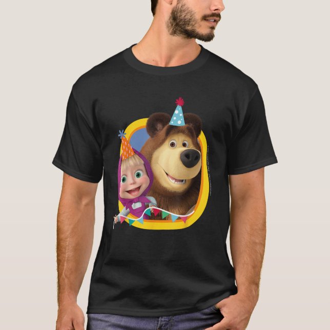 Masha and the Bear Party Mood T-Shirt (Front)
