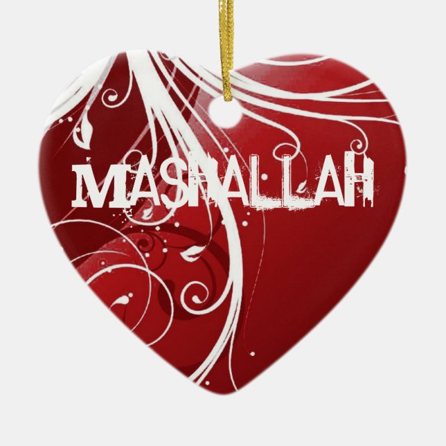 Mashallah islamic red ornament (Front)