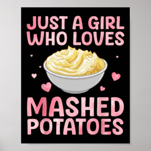 Mashed Potato Art For Women Girls Thanksgiving Mas Poster