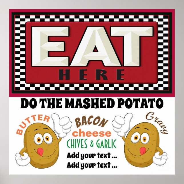 Mashed Potato Station  Wedding Poster (Front)