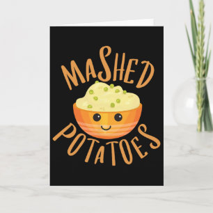 Mashed Potatoes And Gravy Matching Halloween Best  Card