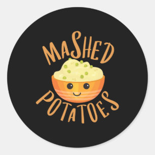 Mashed Potatoes And Gravy Matching Halloween Best Classic Round Sticker