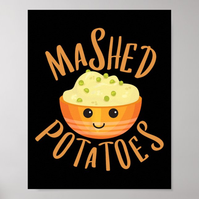 Mashed Potatoes And Gravy Matching Halloween Best  Poster (Front)
