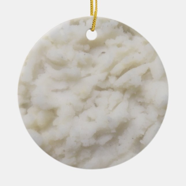 Mashed Potatoes Ceramic Tree Decoration (Front)