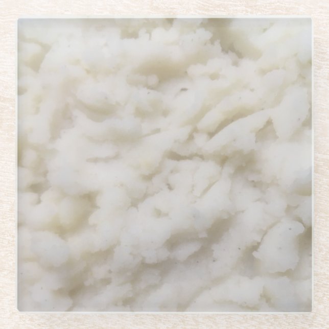 Mashed Potatoes Glass Coaster (Front)
