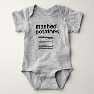 Mashed Potatoes Nutrition Information Baby Bodysuit