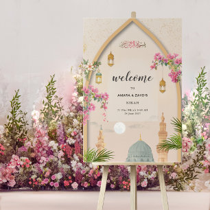 Masjid An-Nabawi Personalized Acrylic Wedding Sign