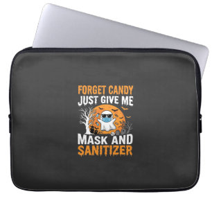 Mask and Sanitizer Halloween Ghost Design_1 Laptop Sleeve