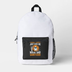 Mask and Sanitizer Halloween Ghost Design_1 Printed Backpack
