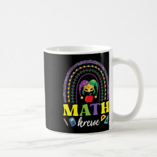 Mask Beads Rainbow Mardi Gras Math Krewe Teacher S Coffee Mug