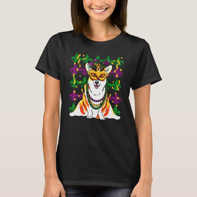 Mask Corgi T-Shirt (Front)