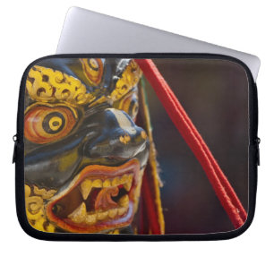 Mask dance performance at Tshechu Festival Laptop Sleeve