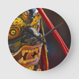 Mask dance performance at Tshechu Festival Round Clock