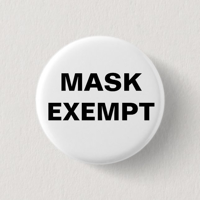 Mask Exempt Small Button (Front)
