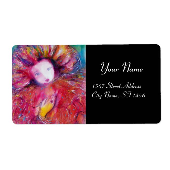 MASK IN  RED Venetian Masquerade Black (Front)