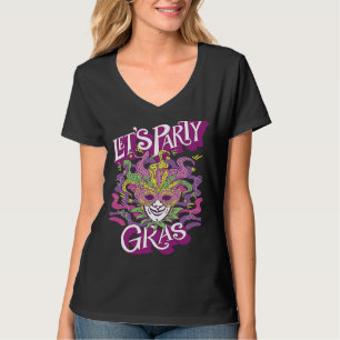 Mask Mardi Gras Let's Party Parade Shenanigans Car T-Shirt