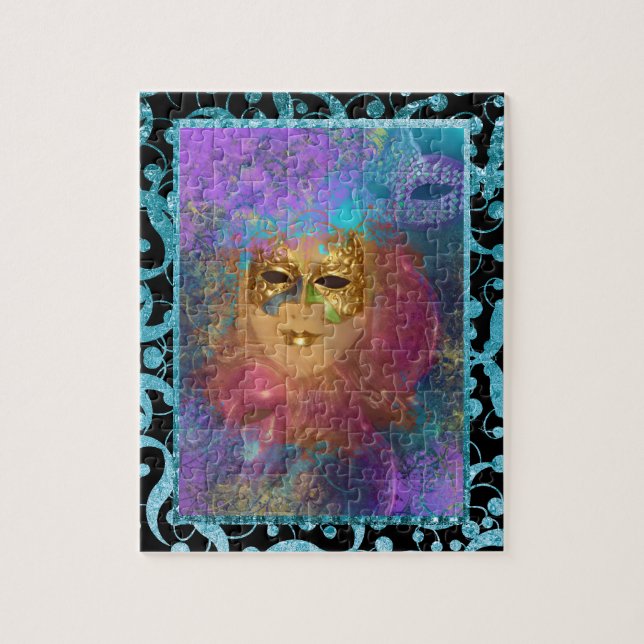 Mask masquerade venetian "mardi gras" party jigsaw puzzle (Vertical)