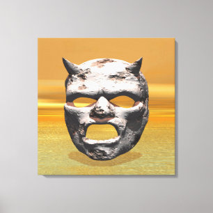 Mask of Stone Canvas Print