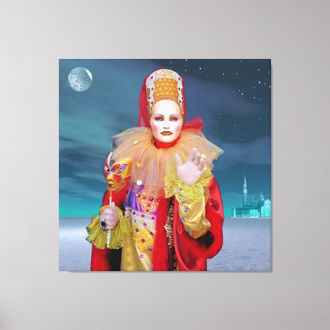 Mask of Venice Stretched Canvas Print (Front)