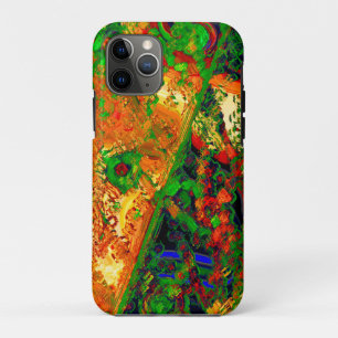 Mask party or carnival of paints, orange and green Case-Mate iPhone case