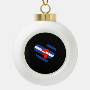 Mask Pride Ceramic Ball Christmas Ornament