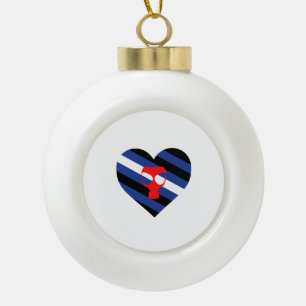 Mask Pride Ceramic Ball Christmas Ornament